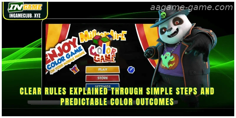 Clear rules explained through simple steps and predictable color outcomes